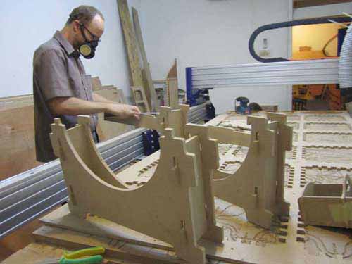 finishing the parts Andy finishing an assembling the parts.